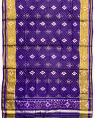 Purplish Blue Panchanda Doted Patola Dupatta