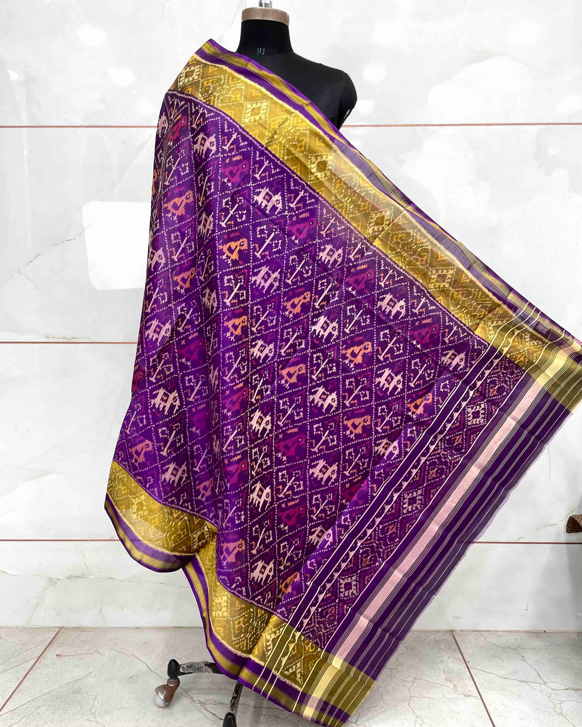 Purple Narikunj Patola Dupatta