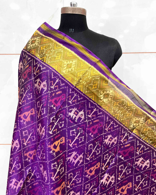 Purple Narikunj Patola Dupatta