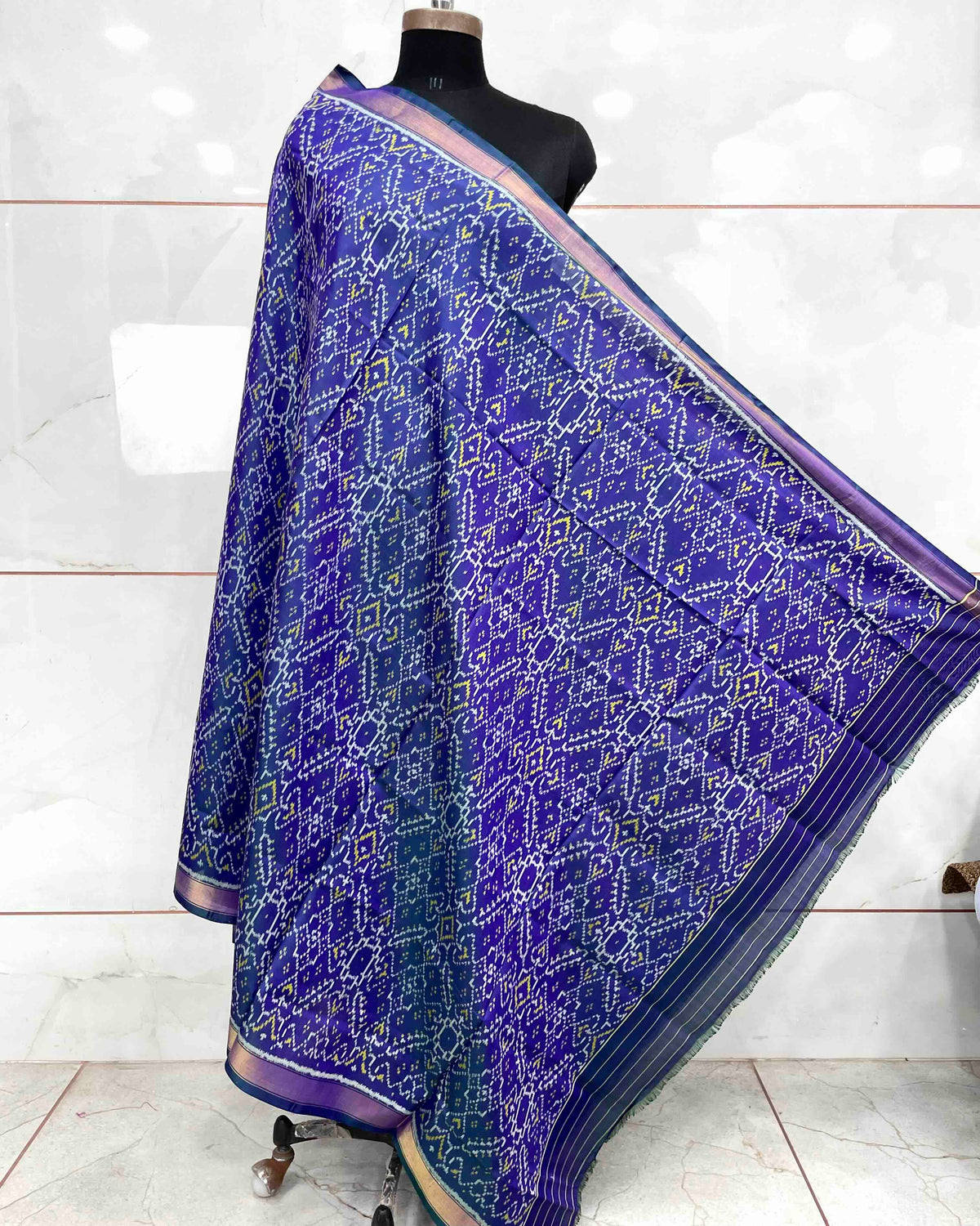 Blue Manekchowk Patola Dupatta