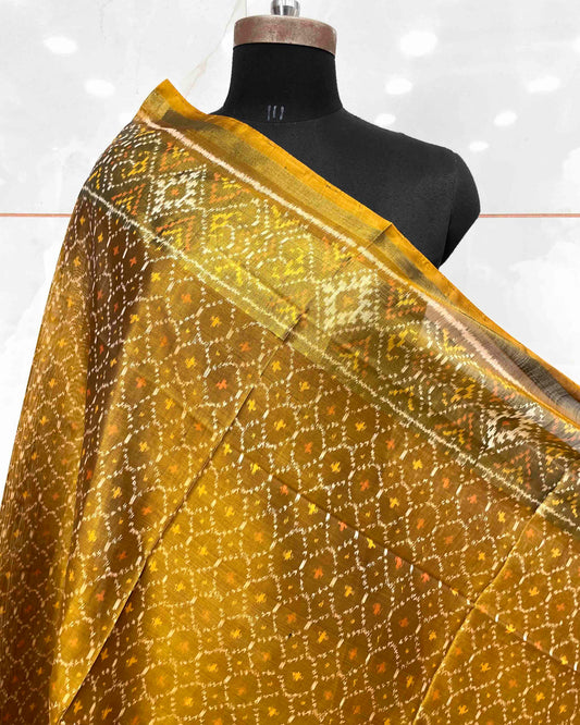 Golden Booty Design Patola Dupatta