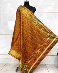 Copper Booty Design Patola Dupatta