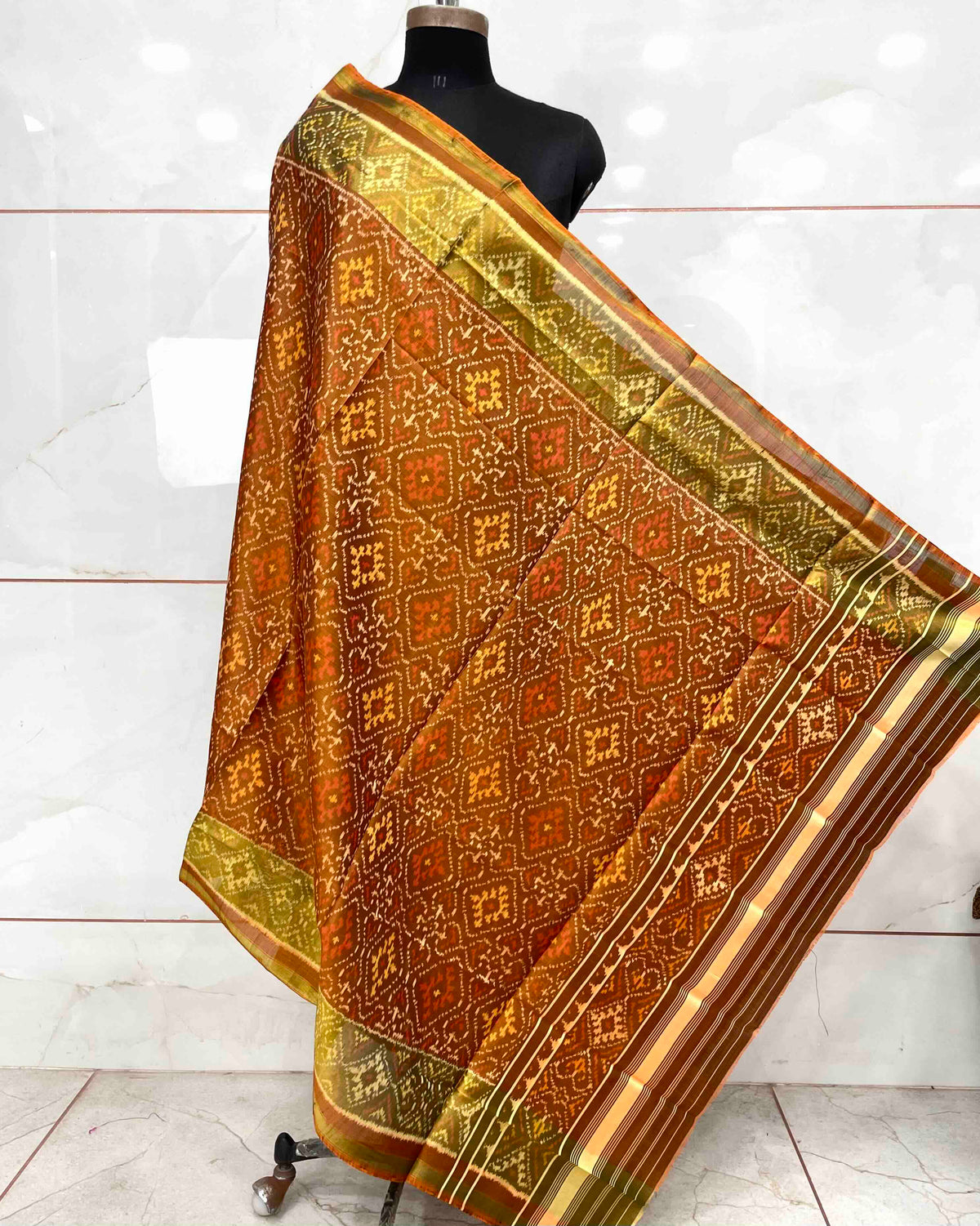 Copper Panchanda Patola Dupatta