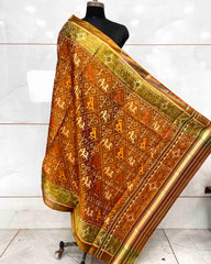 Copper Narikunj Patola Dupatta