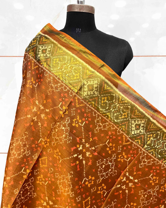 Copper Navratan Patola Dupatta