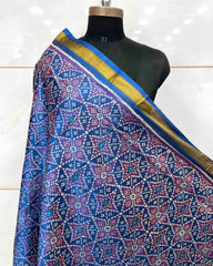 Blue Solsitara Design Patola Dupatta