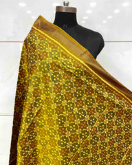 Golden Buttonful Design Patola Dupatta