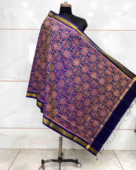 Blue Solsitara Design Patola Dupatta