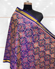 Blue Solsitara Design Patola Dupatta