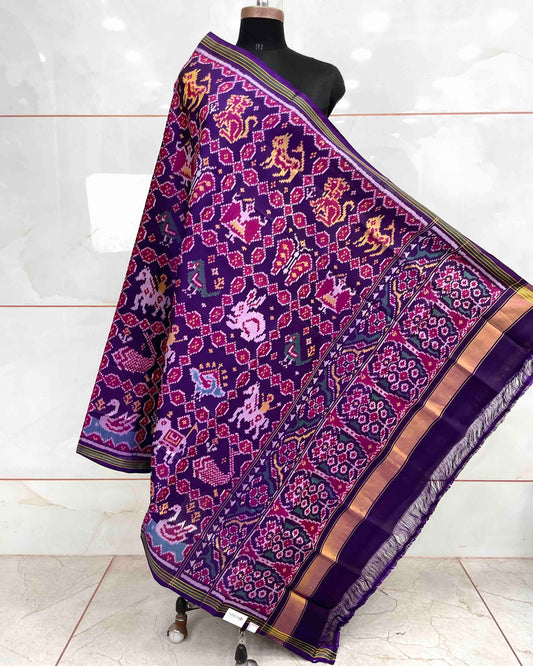 Purple Narikunj Patola Dupatta