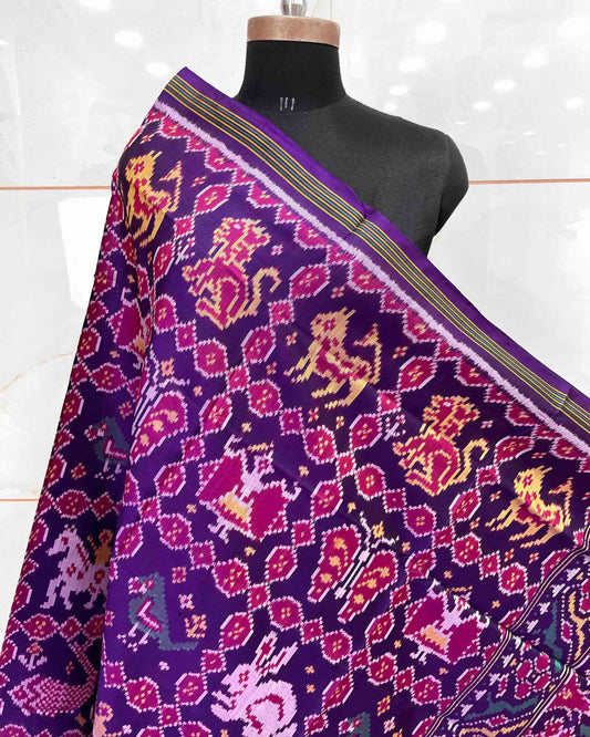 Purple Narikunj Patola Dupatta