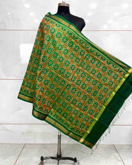 Green Buttonful Design Patola Dupatta