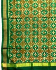 Green Buttonful Design Patola Dupatta