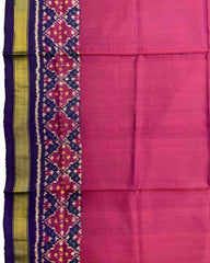 Purple & Pink Plain Patola Dupatta