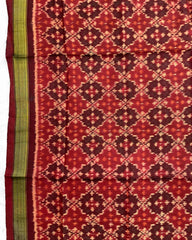 Red & Maroon Buttonful Design Patola Dupatta