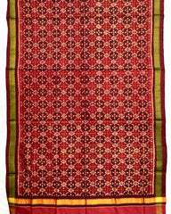 Red & Maroon Buttonful Design Patola Dupatta