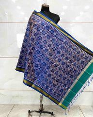 Blue Buttonful Design Patola Dupatta