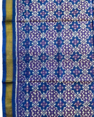 Blue Buttonful Design Patola Dupatta