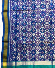 Blue Buttonful Design Patola Dupatta