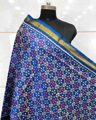 Blue Buttonful Design Patola Dupatta