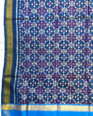 Blue Buttonful Design Patola Dupatta