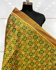 Golden Buttonful Design Patola Dupatta