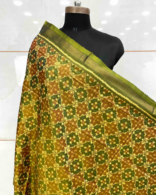 Golden Buttonful Design Patola Dupatta