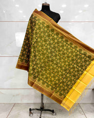 Golden Buttonful Design Patola Dupatta