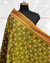 Golden Buttonful Design Patola Dupatta