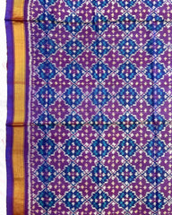 Purple Buttonful Design Patola Dupatta