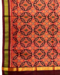 Maroon & Red Solsitara Design Patola Dupatta