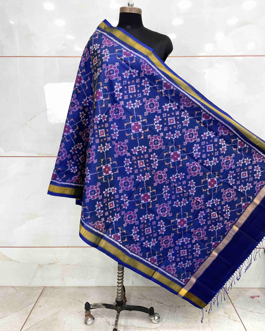 Blue Navratan Patola Dupatta