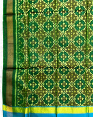 Green Buttonful Design Patola Dupatta