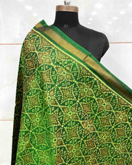 Green Solsitara Design Patola Dupatta