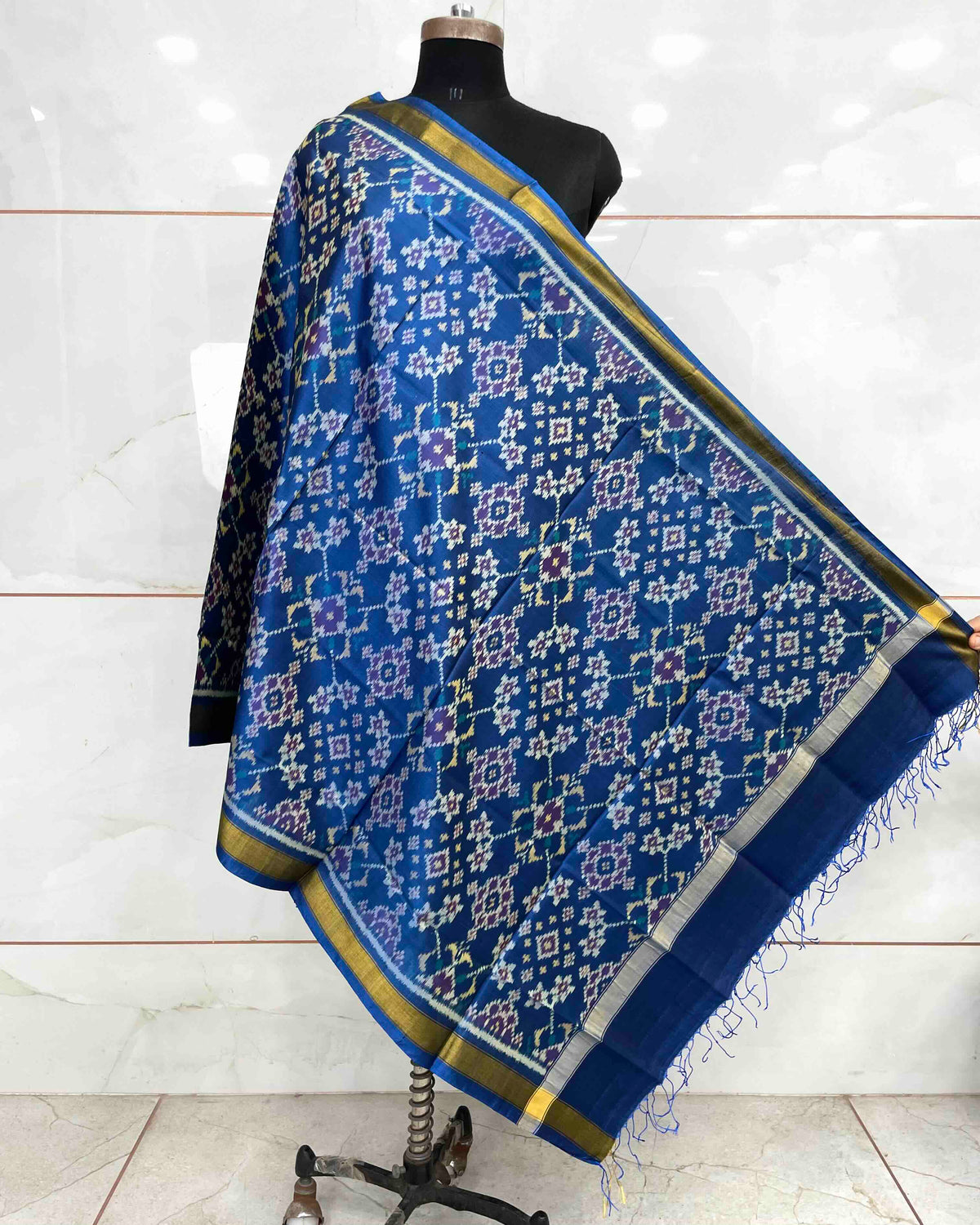 Sky Blue Navratan Patola Dupatta