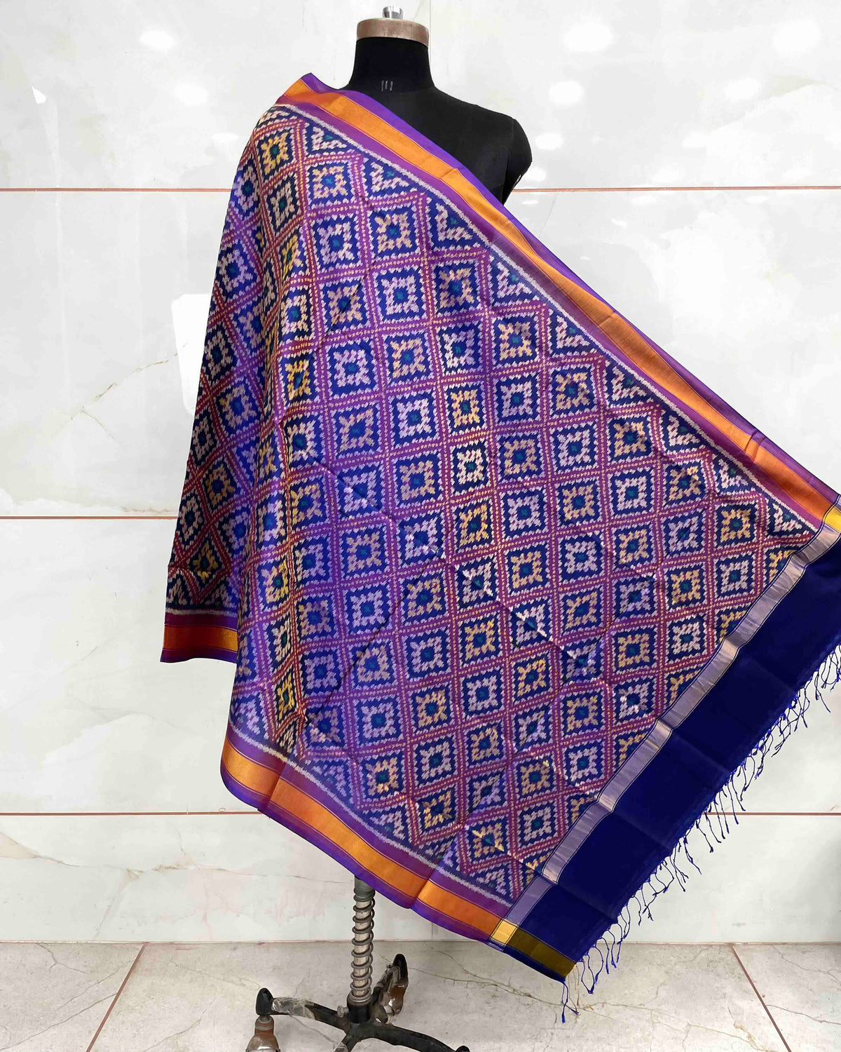 Purplish Blue Panchanda Patola Dupatta