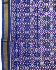 Blue Buttonful Design Patola Dupatta