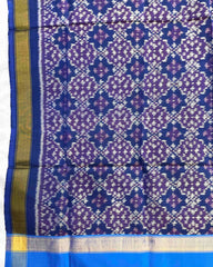 Blue Buttonful Design Patola Dupatta