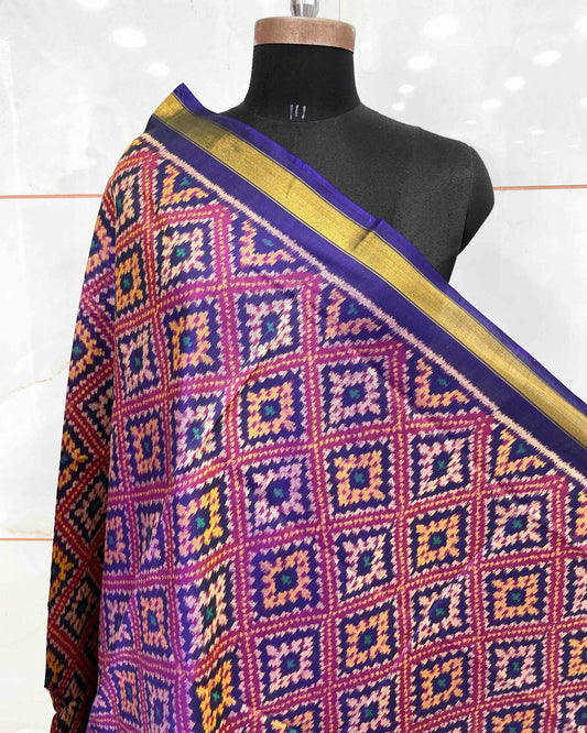 Blue & Purple Panchanda Patola Dupatta