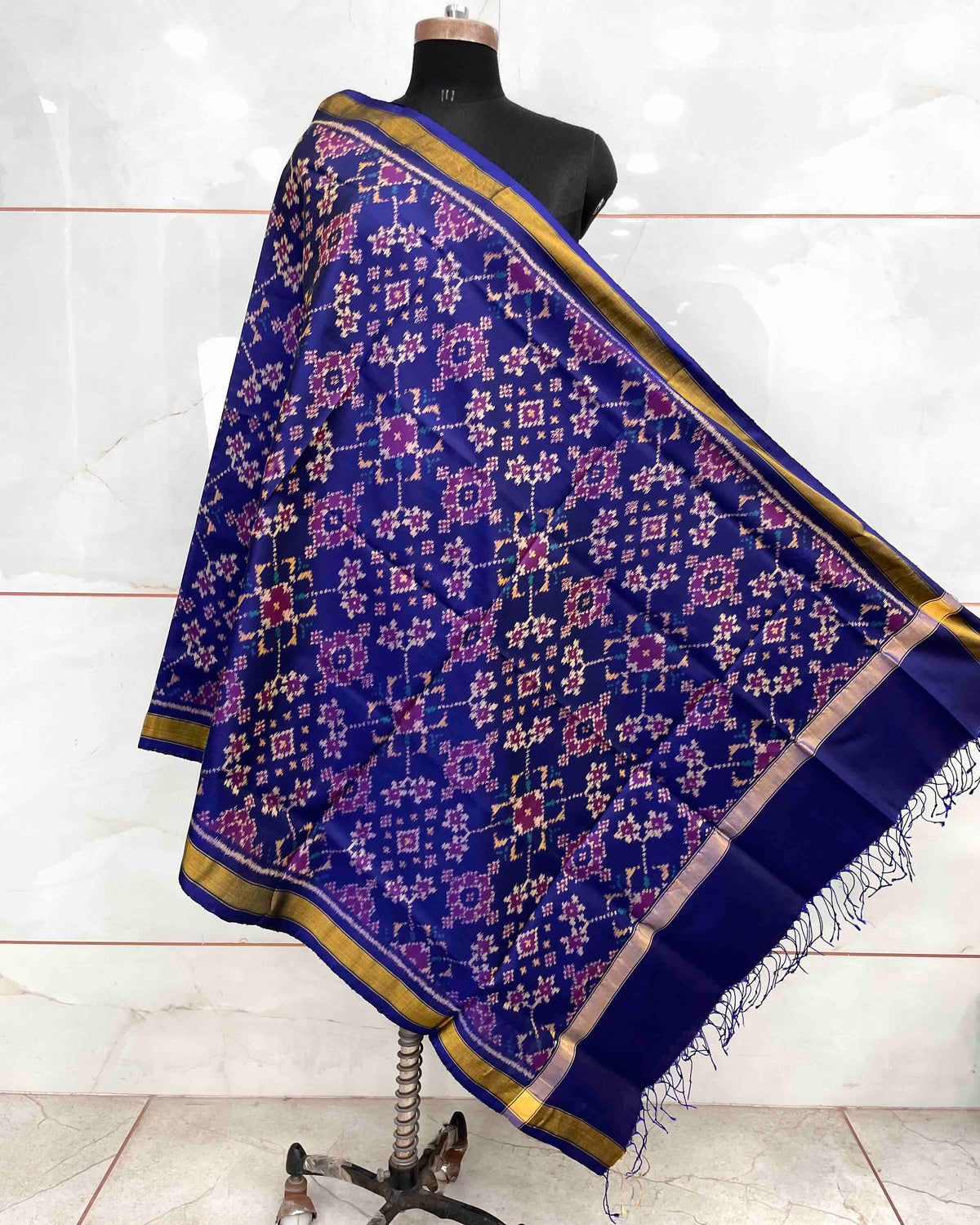 Blue Navratan Patola Dupatta