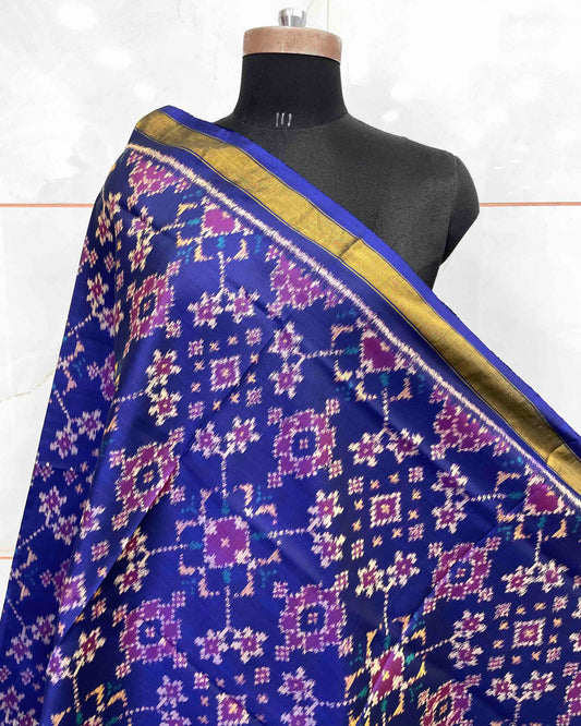 Blue Navratan Patola Dupatta