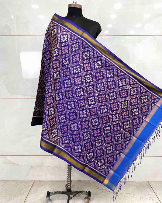 Blue Panchanda Patola Dupatta