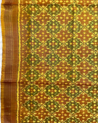 Mustard Yellow Buttonful Design Patola Dupatta