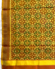 Mustard Yellow Buttonful Design Patola Dupatta