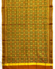 Mustard Yellow Buttonful Design Patola Dupatta