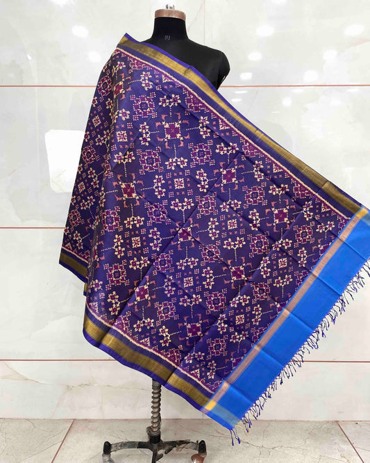 Purplish Blue Navratan Patola Dupatta