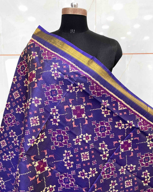 Purplish Blue Navratan Patola Dupatta