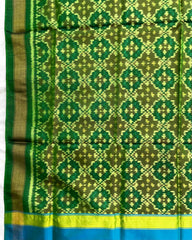 Green Buttonful Design Patola Dupatta