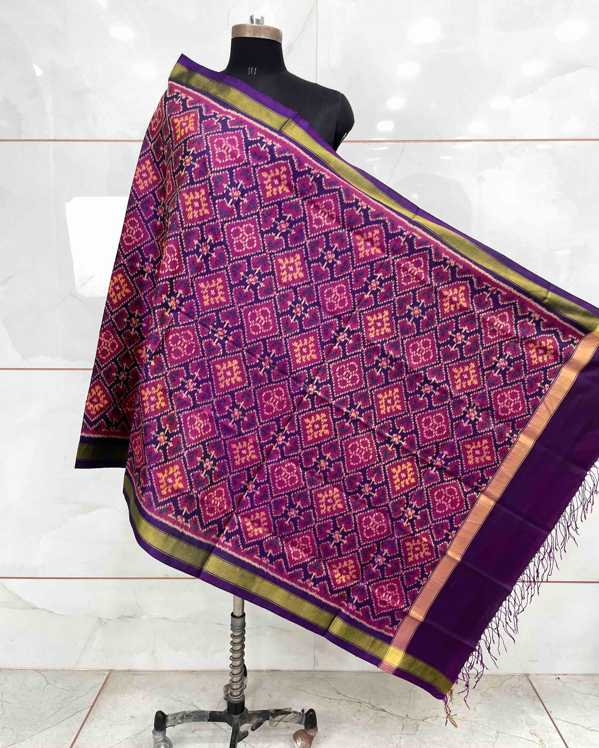 Purple Panchanda Patola Dupatta