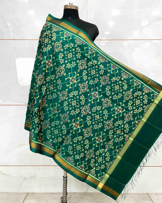 Peacock Shaded Green Navratan Patola Dupatta